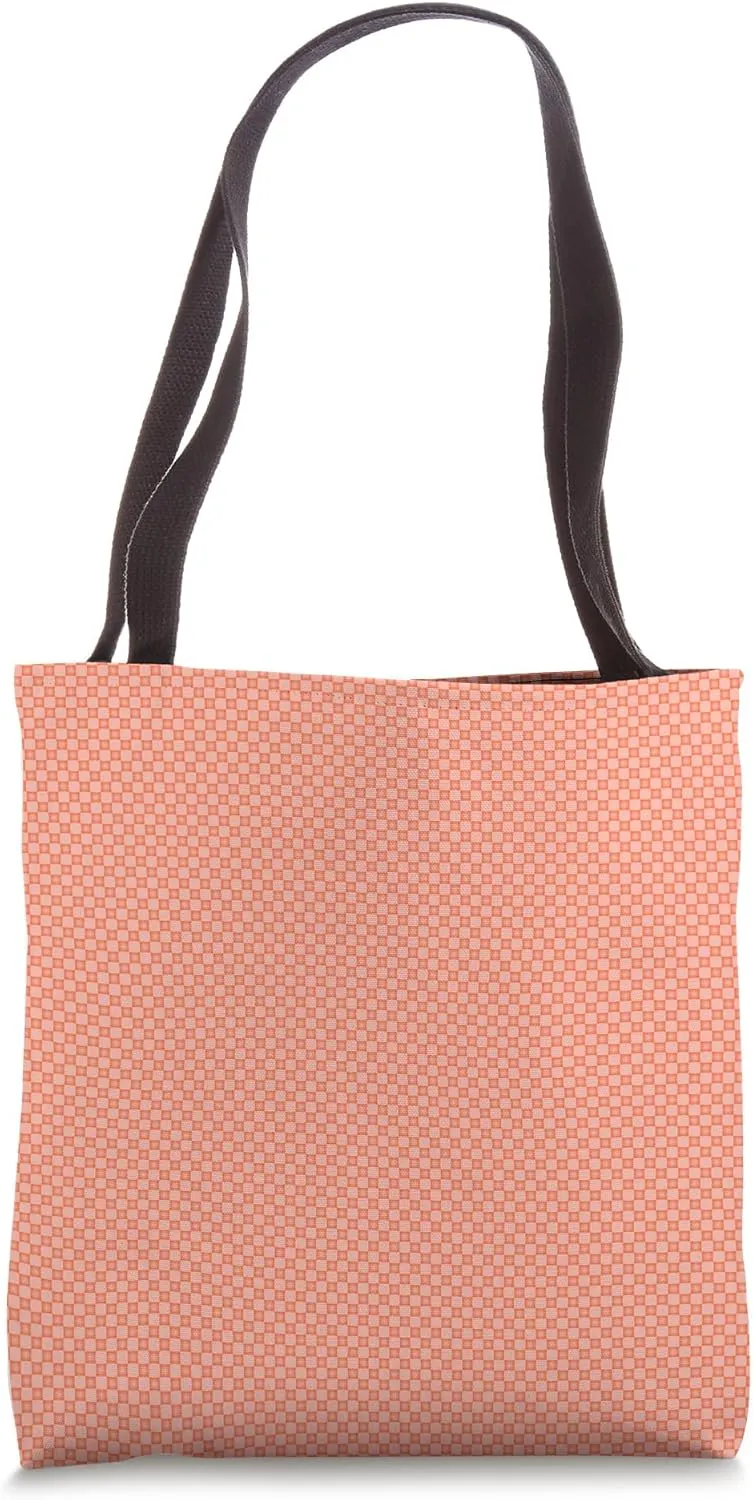 Peach Color Dot Pattern Design Tote Bag