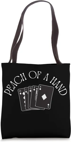 Peach of a Hand - Straight Flush Poker Tote Bag