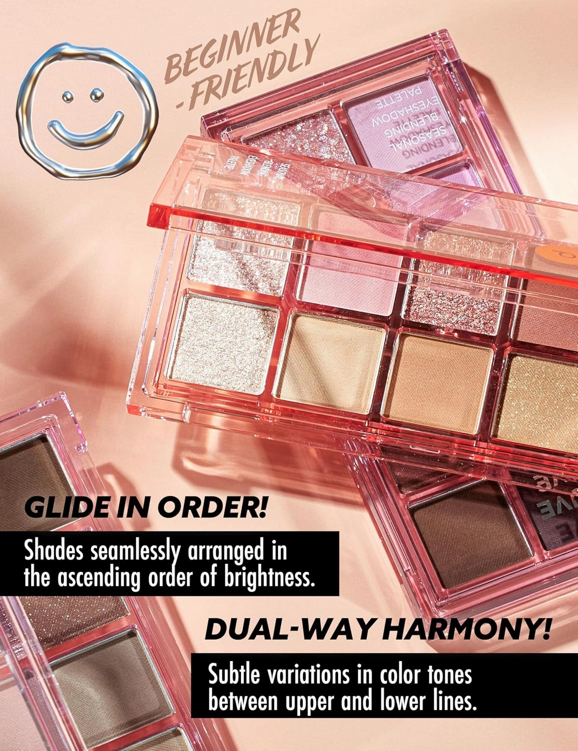 Peach C Seasonal Blending Eyeshadow Palette 01 Sunset Grass | 10 Warm Matte, Shimmer, and Glitter Shades for Daily Eye Makeup | K-Beauty Palette for Cozy Everyday Looks