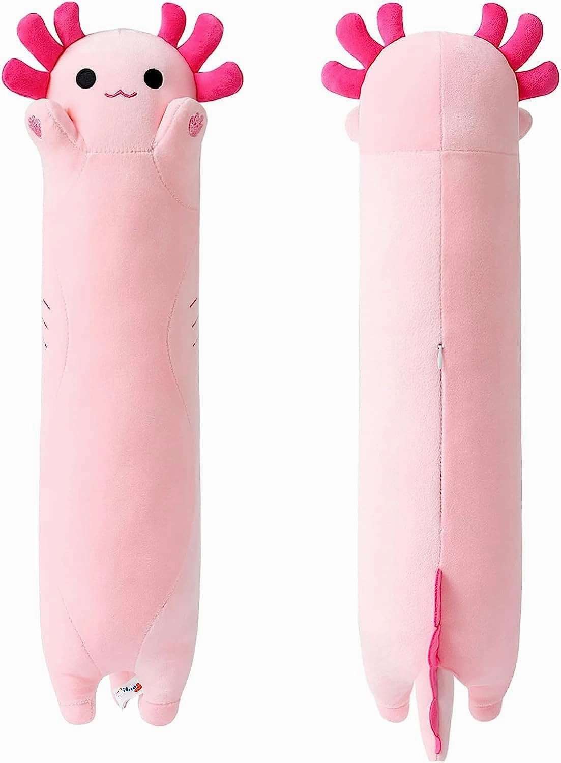 PEACH CAT Pink Axolotl Plush Pillow Toy Cute Axolotl Stuffed Animal for Girls and Boys 34"
