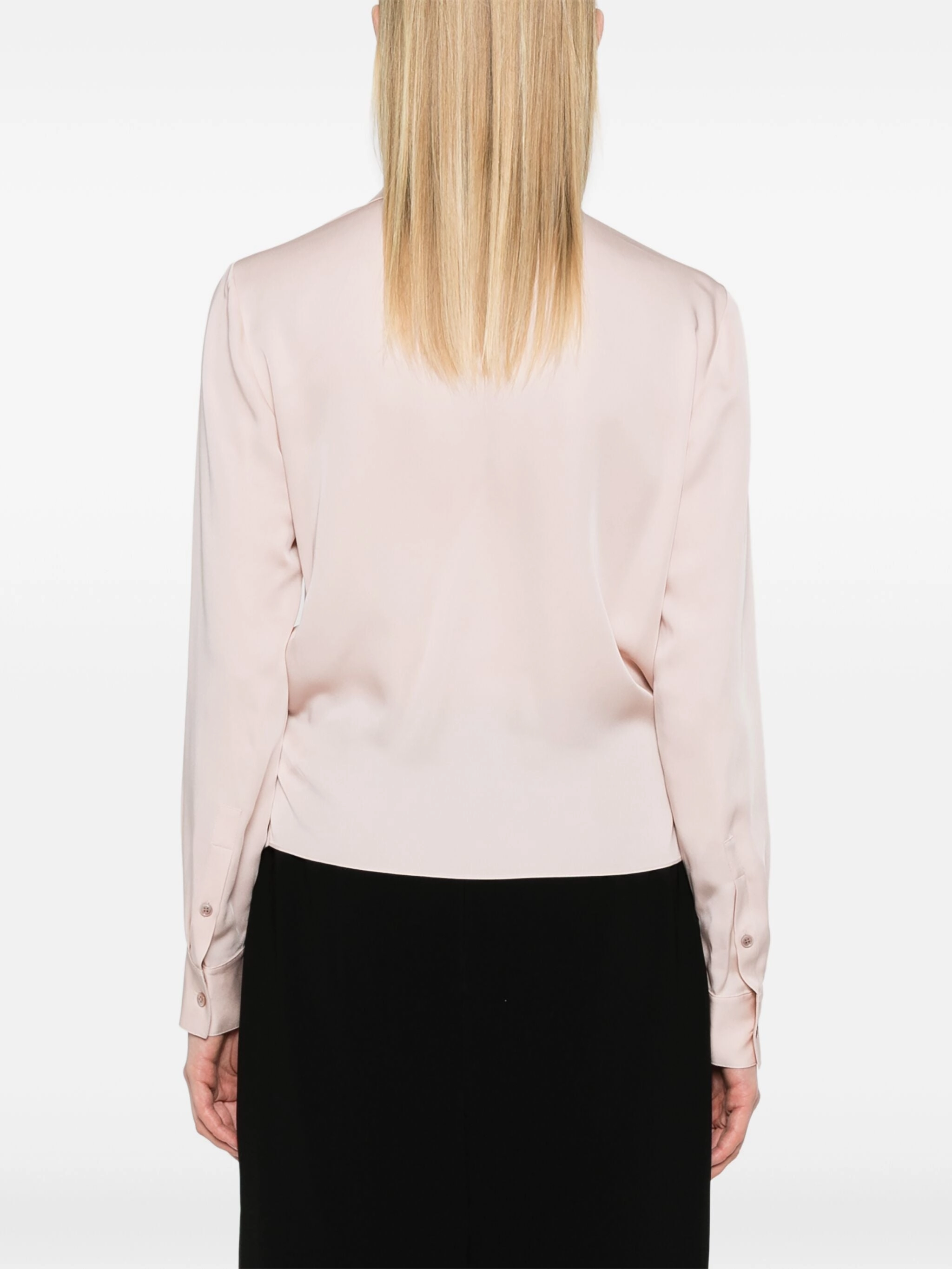 Peak Lapel Wrap Blouse