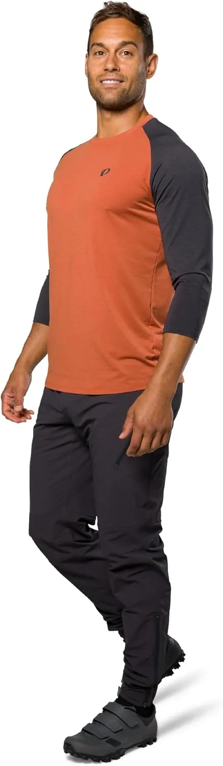 PEARL IZUMI Men's Canyon Merino 3/4 Sleeve Jersey, Moisture-Wicking Short Sleeve Bike Jersey, Standard Fit for Cycling