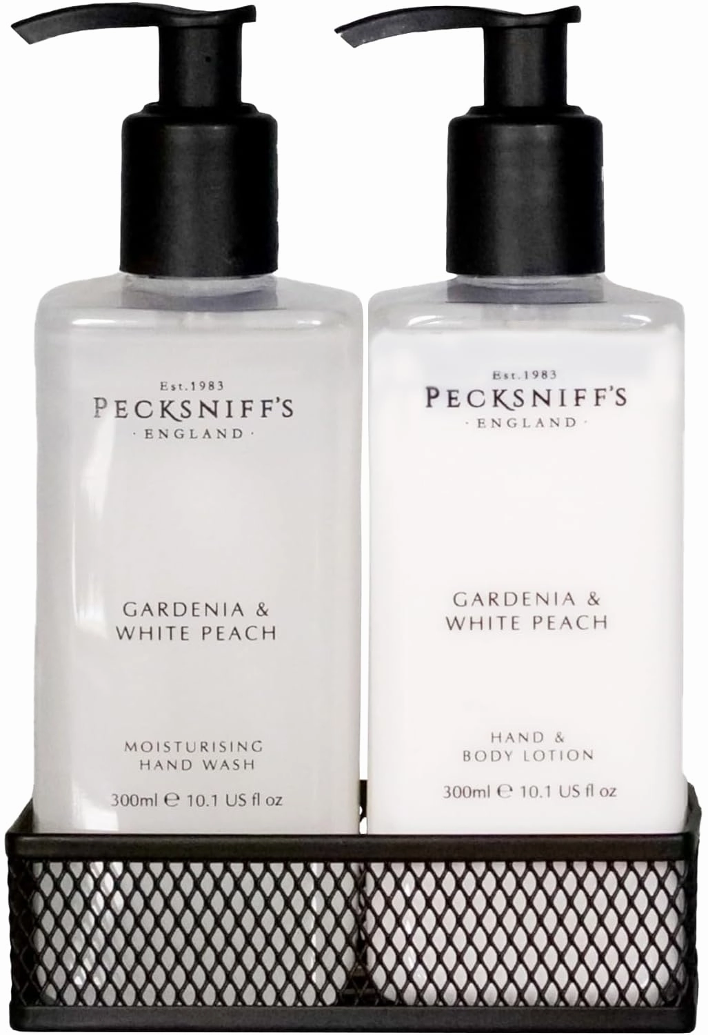Pecksniff's Gardenia & White Peach Hand Wash and Body Lotion Set, 300ml 10.1 fl. oz. each