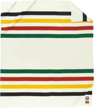 PENDLETON National Park Blanket Full 80" x 90" - 100% Wool, Soft and Durable Throw for Home & Outdoor Adventures, Iconic Park Stripes Collectible Keepsake - Glacier
