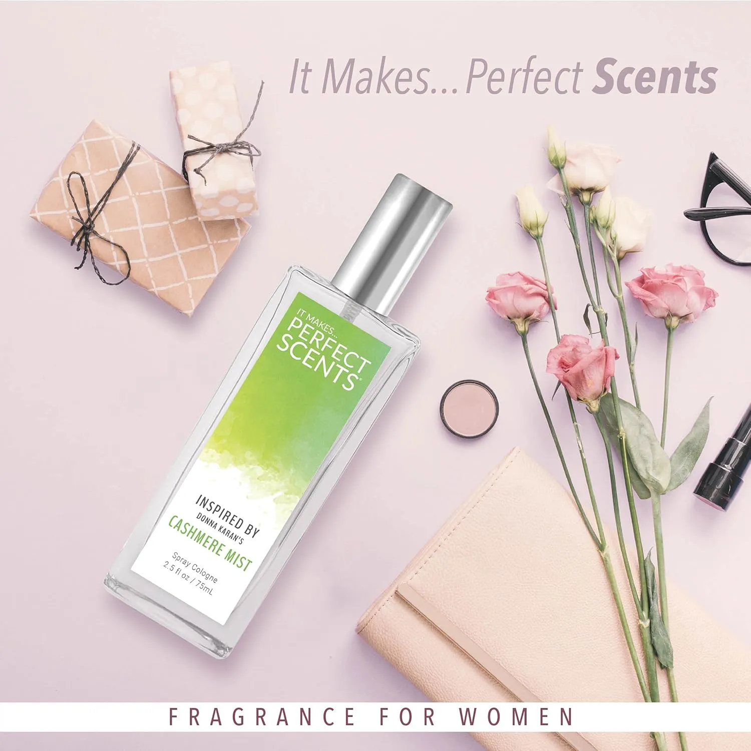 Perfect Scents Fragrances | Inspired by Donna Karan's Cashmere Mist | Women’s Eau de Toilette | Vegan, Paraben Free, Phthalate Free | Never Tested on Animals | 2.5 Fluid Ounces