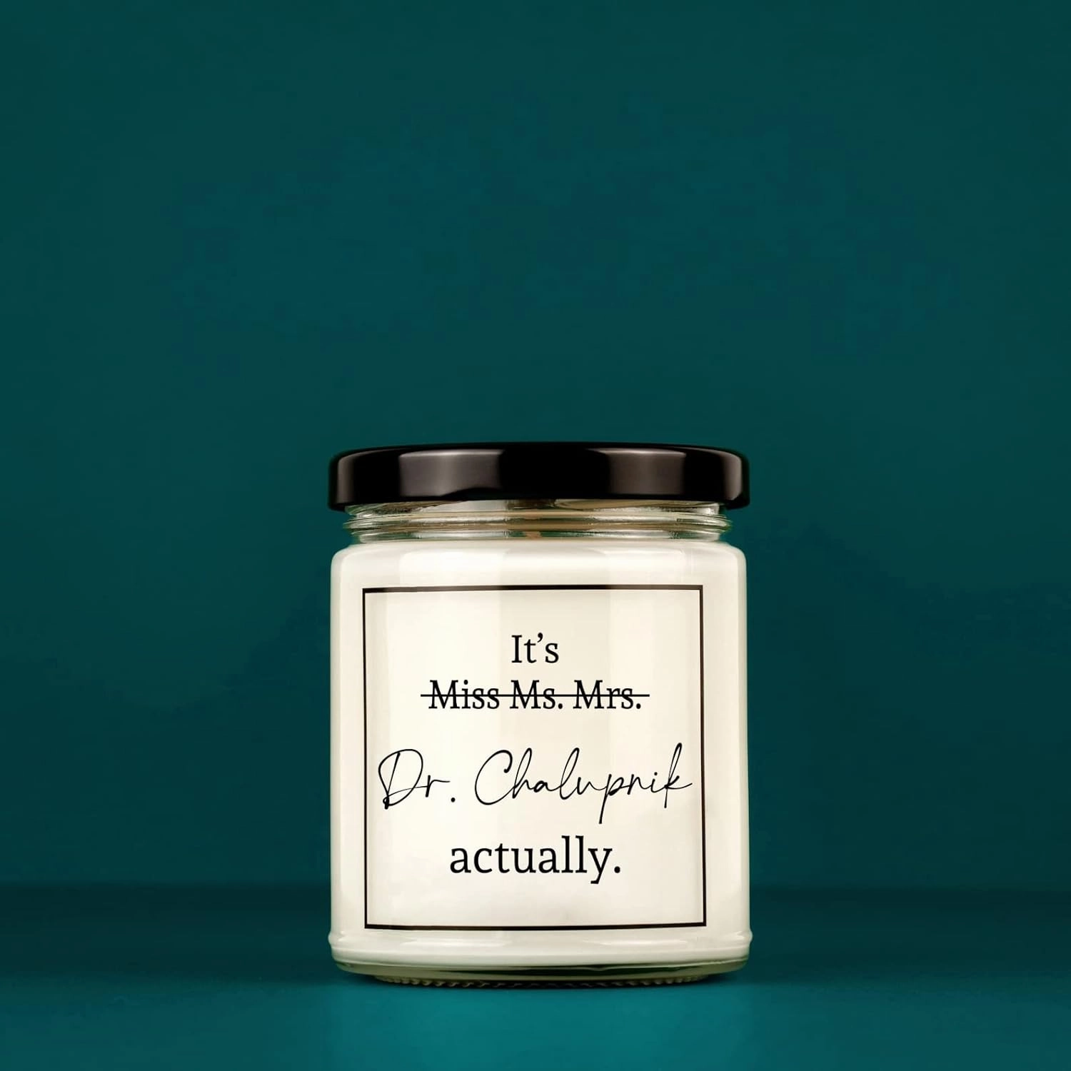 Personalized Graduation Candle 2025, Doctorate Graduation Gifts for Her Him, PhD Candle, Dr Gifts for Women Men, It's Dr Actually