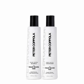 PETER COPPOLA Color Control Sulfate Free Shampoo & Conditioner For Color Treated Hair - Color Safe Keratin Shampoo & Intensely Hydrating Conditioner, 12 Fl Oz Duo