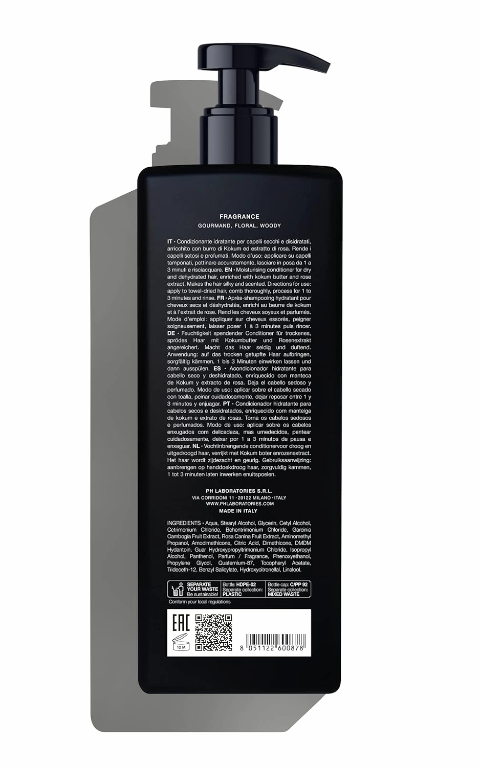 pH PURE HAIR Deep Moisture Conditioner - Intense Hydration for Dry, Damaged Hair - Deep Conditioning Treatment with Kokum Nut Butter & Rose Extract for Frizz-Free, Soft, Smooth Hair - 33.8 Oz