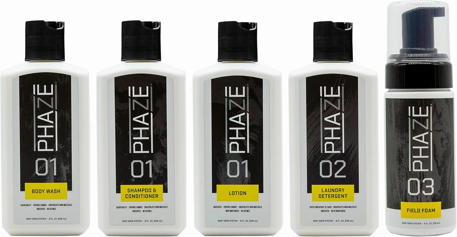 PhaZe Body Odor System (5pk) - #1 Deer Hunter's Scent Elimination & Scent Control System!
