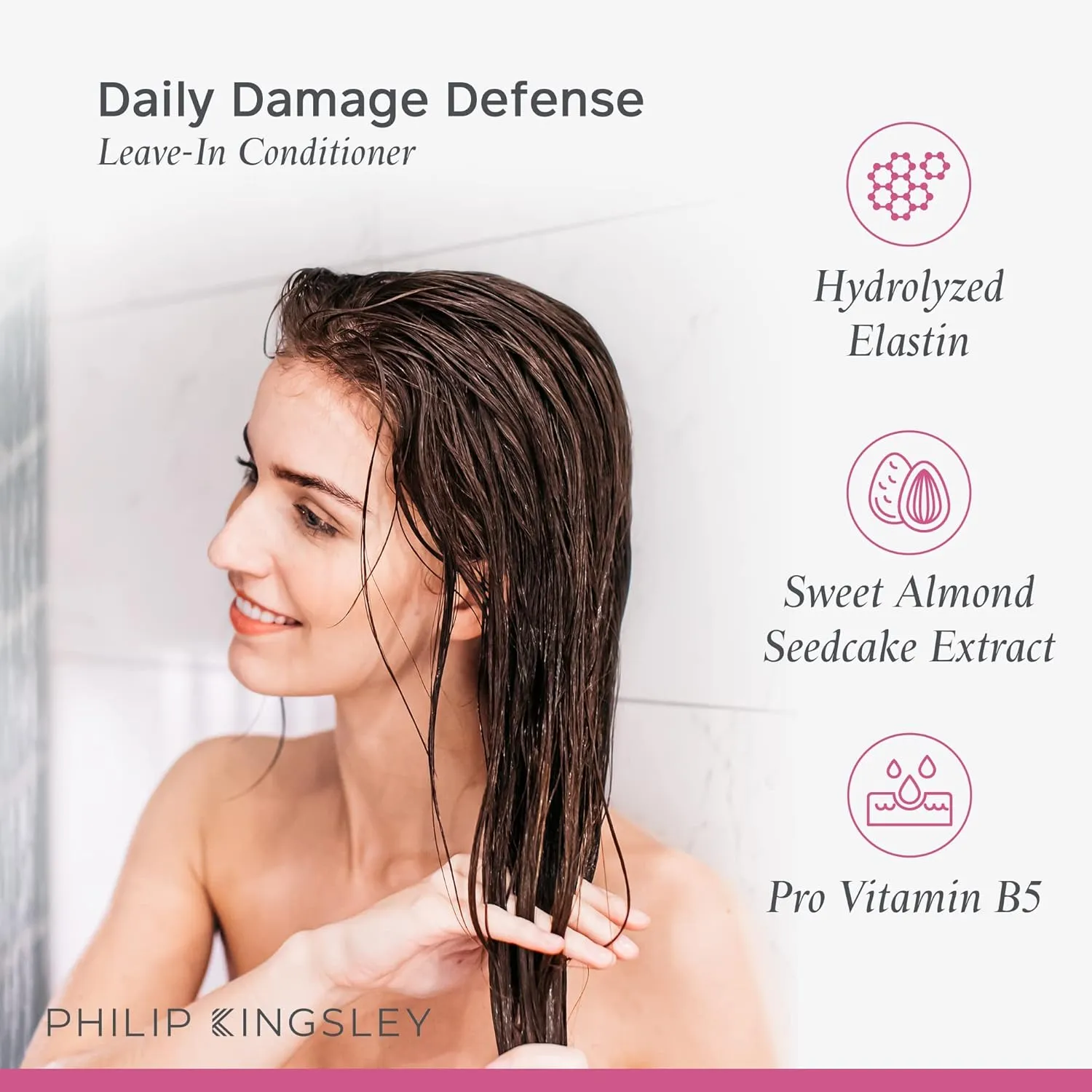 Philip Kingsley | Daily Damage Defense Leave-In Conditioner Spray | Heat Protectant, Conditioning, Hair Detangler Spray | Hydrates, Detangles, Boosts, Shine, Frizz-Control | 2.02oz