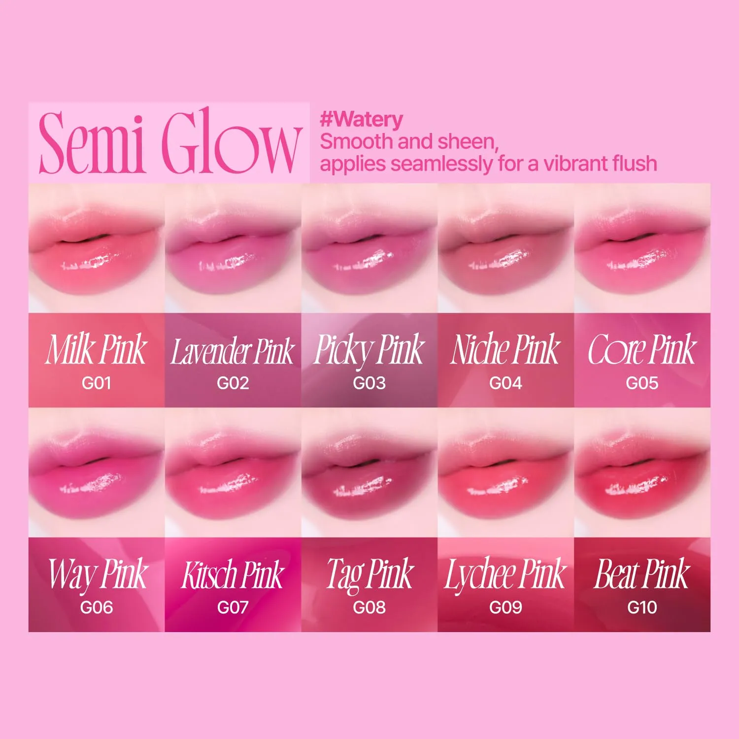 Pink Obsession Stay-Fit Lip Tint | M09 Peach Pink | Weightless & Layerable Tint for Smudge-proof, Long-lasting Wear | Soft Blur Finish or Vibrant Flush | 3.8g