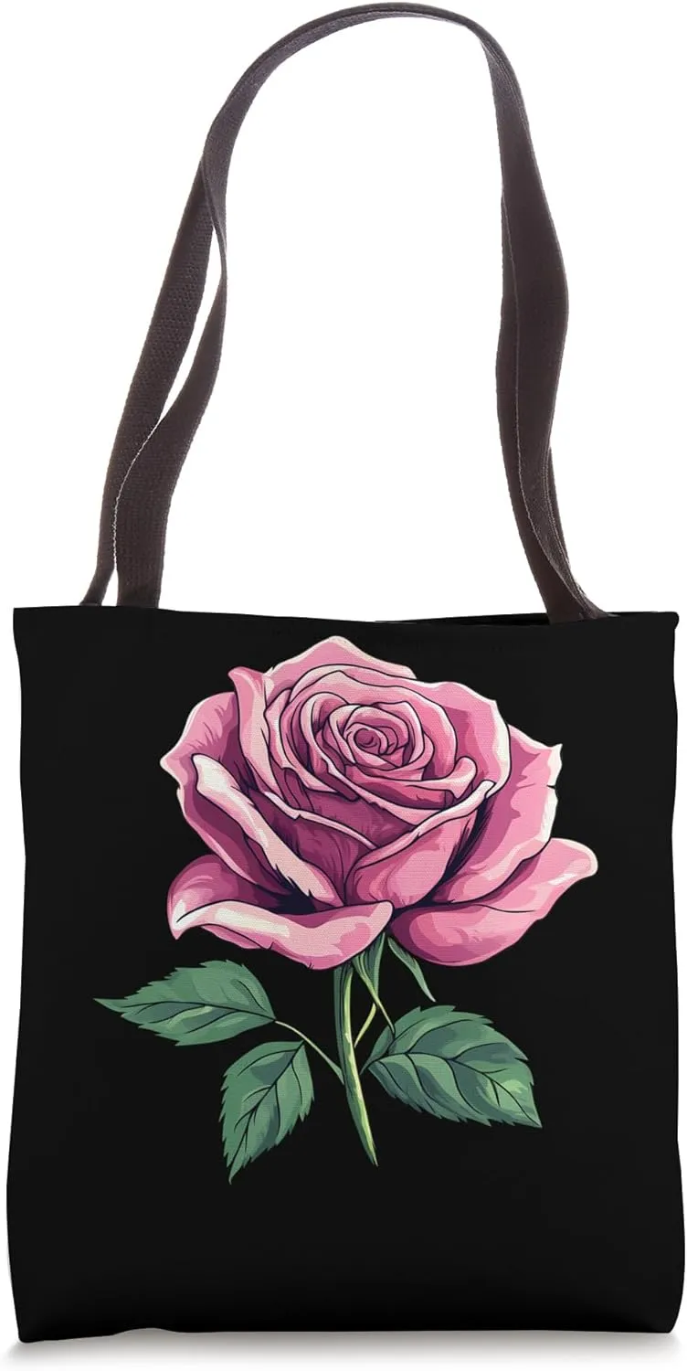 Pink Rose Flower Botanist Garden Flower Pink Rose Tote Bag