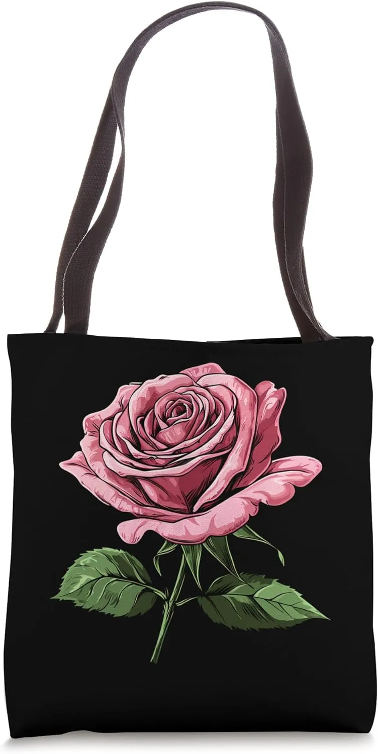 Pink Rose Flower Botanist Garden Gardening Flower Rose Tote Bag