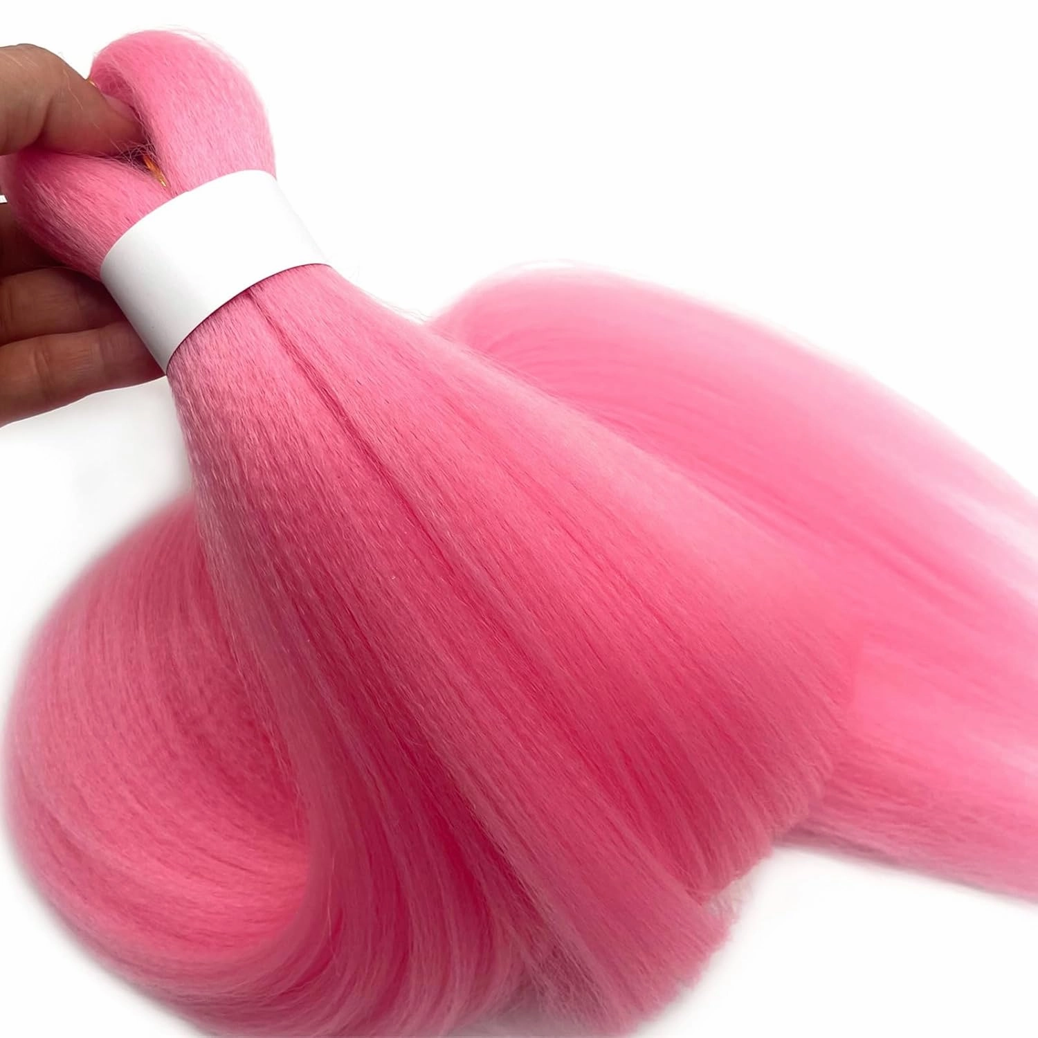 Pink Braiding Hair Pre Stretched with Boho Braids Pink Curly Deep Ocean Wave Crochet Hair Natural Color Synthetic Knotless Boho Braiding Hair for Bohemian Braids 5 Packs