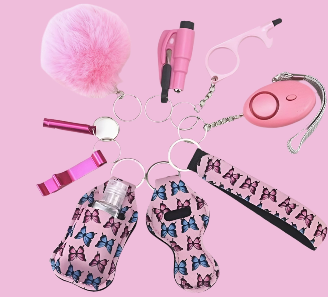 Pink Butterfly Keychain