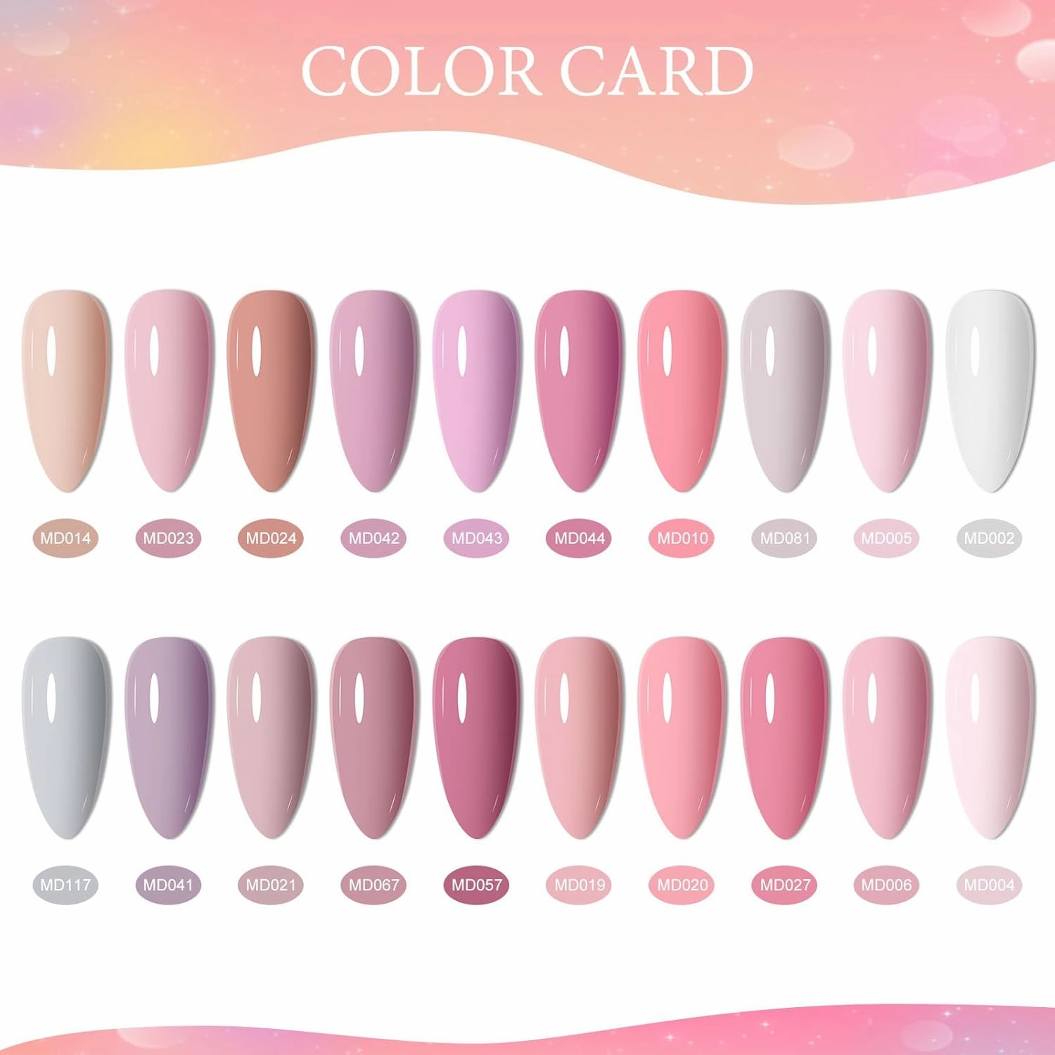 Pink Nude Gel Nail Polish Set, 20 Colors Neutral Nude Pink Skin Tone Gel Polish Nail Art Design Salon Home Gifts for Mom