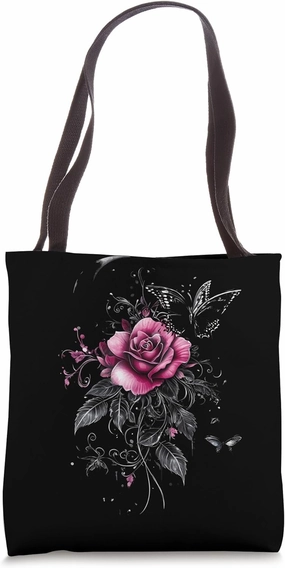 Pink Rose Flower Botanist Garden Flower Pink Rose Tote Bag