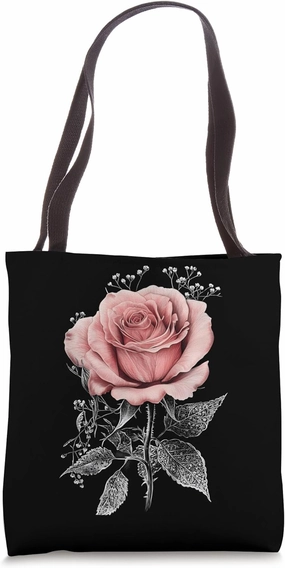 Pink Rose Flower Botanist Garden Gardening Flower Rose Tote Bag