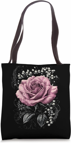 Pink Rose Flower Botanist Garden Gardening Flower Rose Tote Bag
