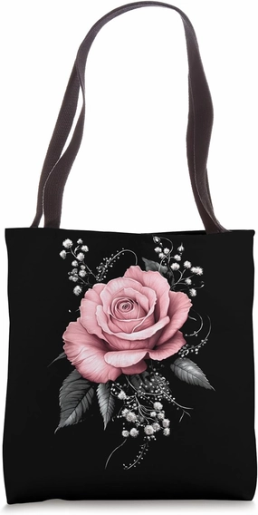Pink Rose Flower Botanist Garden Gardening Flower Rose Tote Bag