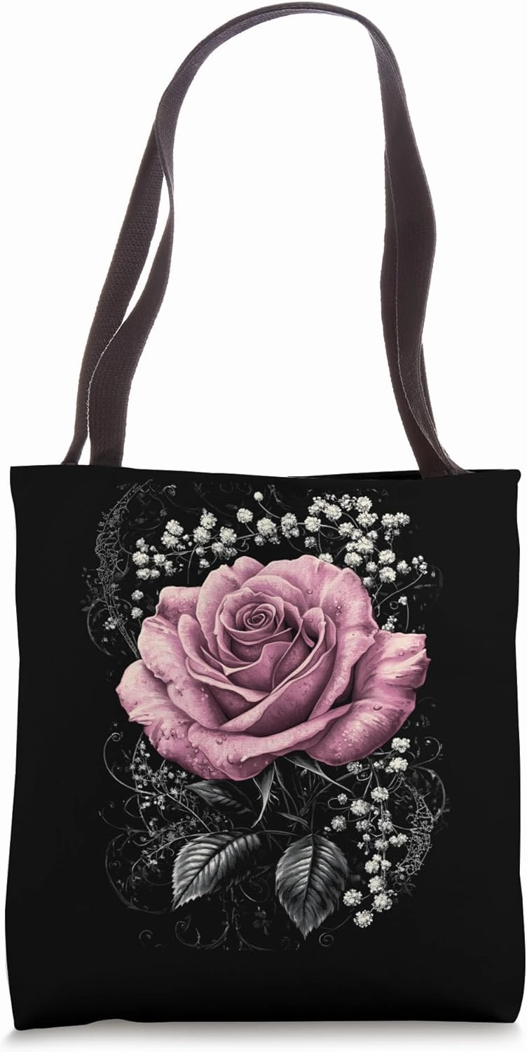 Pink Rose Flower Botanist Garden Gardening Flower Rose Tote Bag