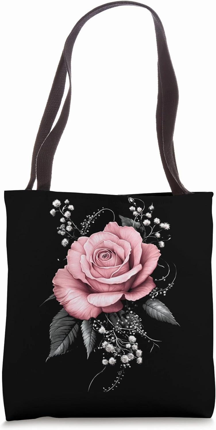 Pink Rose Flower Botanist Garden Gardening Flower Rose Tote Bag