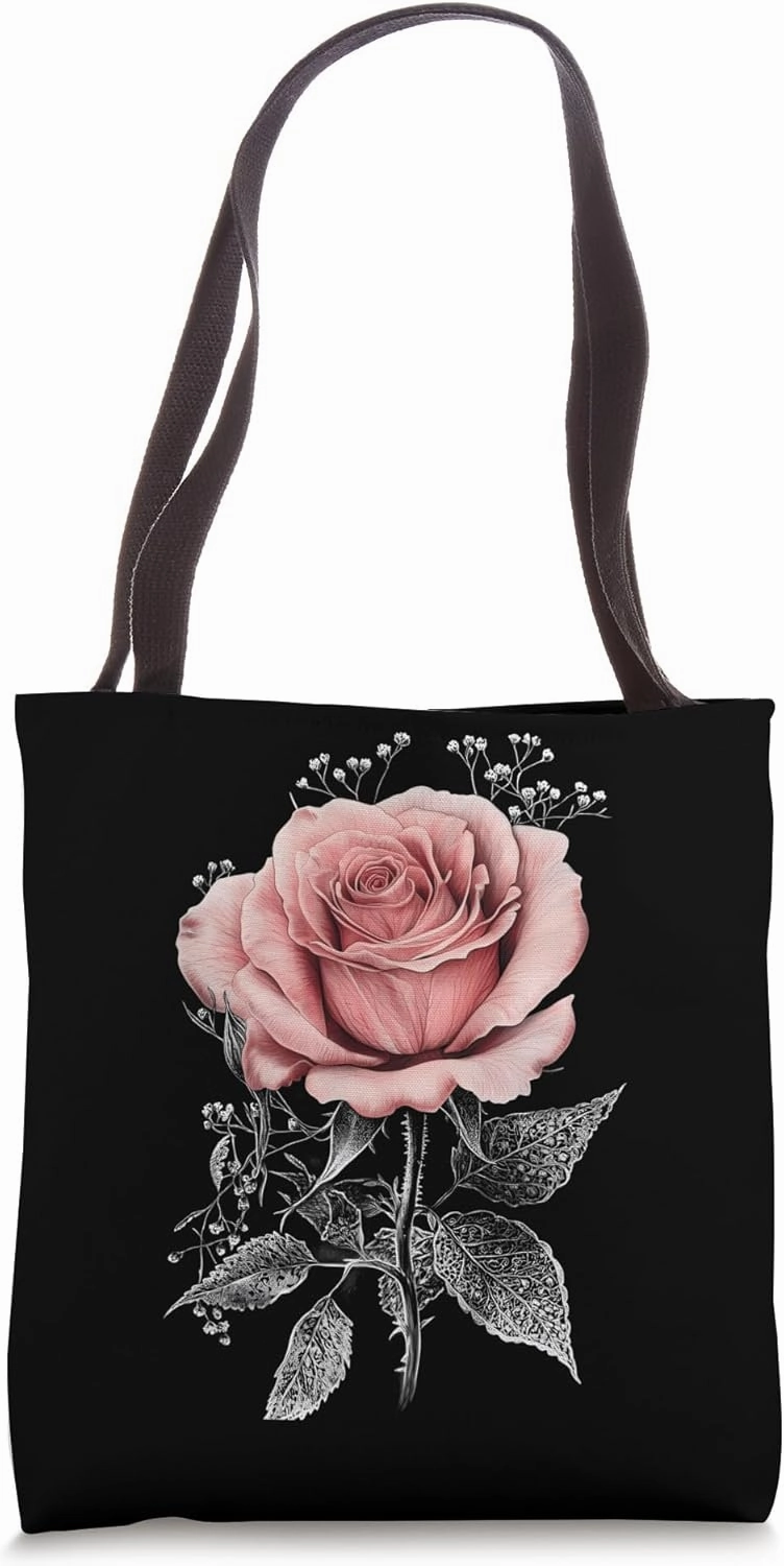 Pink Rose Flower Botanist Garden Gardening Flower Rose Tote Bag