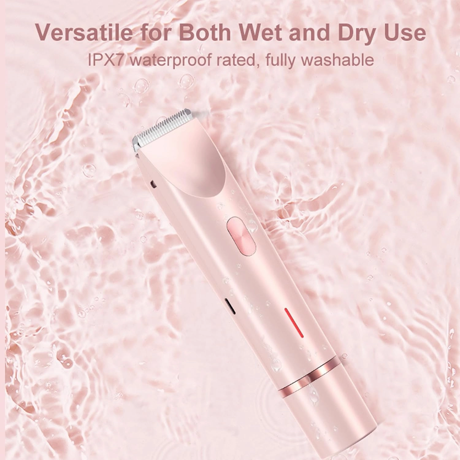 Pink Sugar Ultimate 2-in-1 Body Shaver, PinkSugar Bikini Trimmer, Ipx7 Waterproof Wet & Dry, Detachable Head Portable Smooth, Cordless Freedom (Purple)
