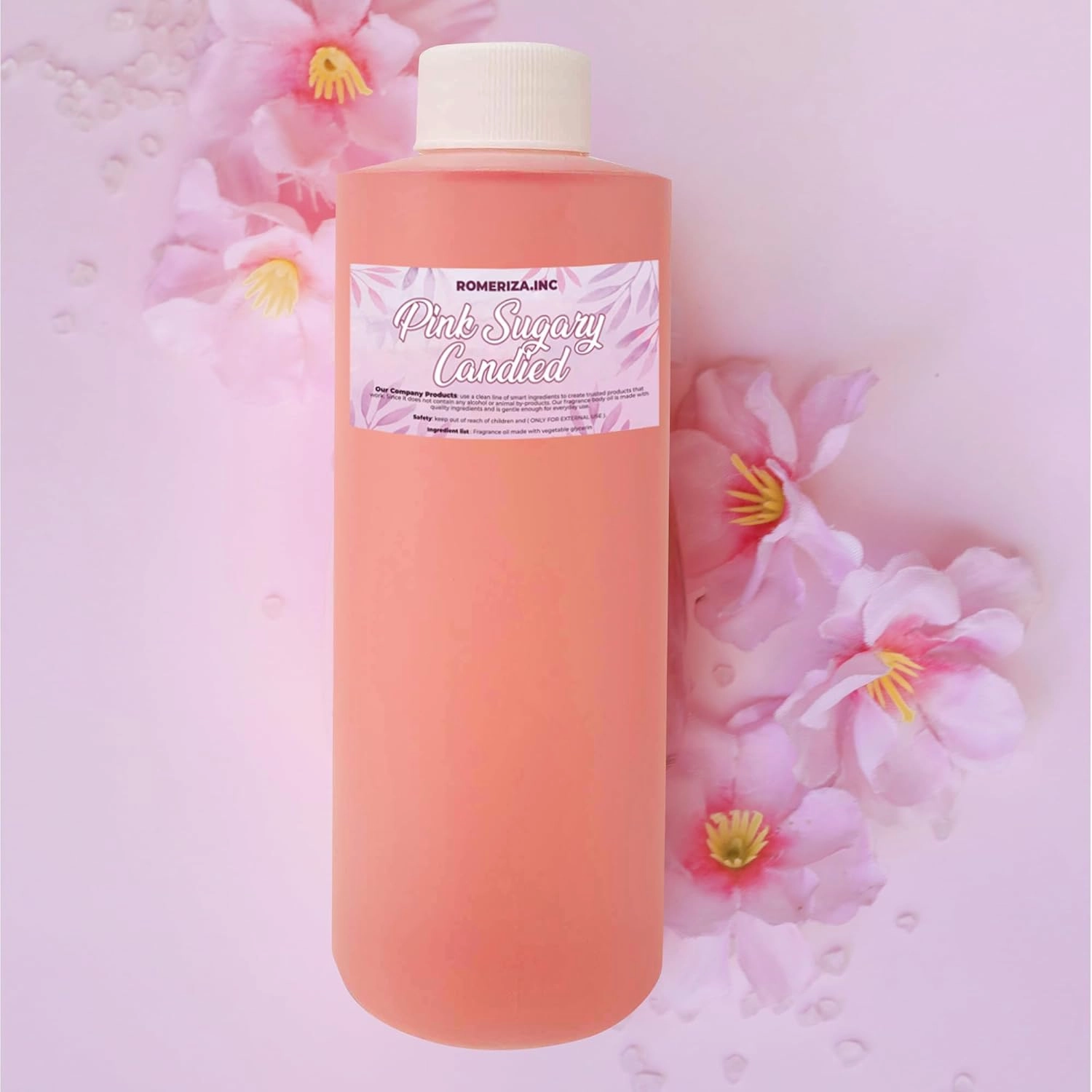 Pink Sugary Candied Fragrance Body Oil - Luxury Scented Body Oil Perfume- Women Natural Scented Oil - Long Lasting Perfume - Uncut Fragrance Oil in Plastic Bottle 4 Fl Oz (Pack of 1)