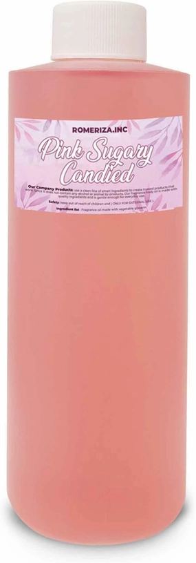 Pink Sugary Candied Fragrance Body Oil - Luxury Scented Body Oil Perfume- Women Natural Scented Oil - Long Lasting Perfume - Uncut Fragrance Oil in Plastic Bottle 4 Fl Oz (Pack of 1)