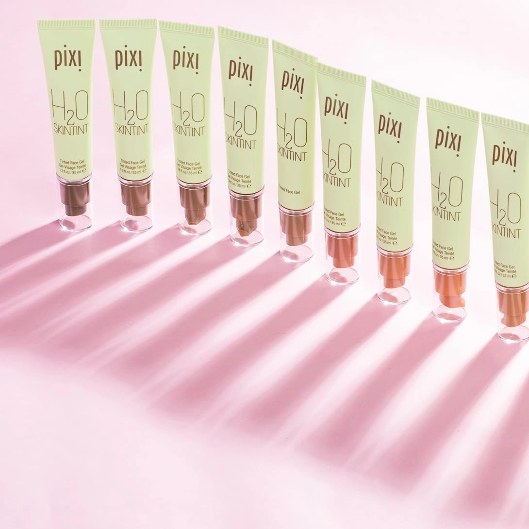 Pixi Beauty H2O SkinTint Tinted Face Gel, 1.2 fl oz / 35 ml, Tan