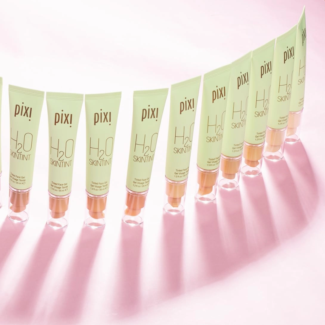 Pixi Beauty H2O SkinTint Tinted Face Gel, 1.2 fl oz / 35 ml, Tan