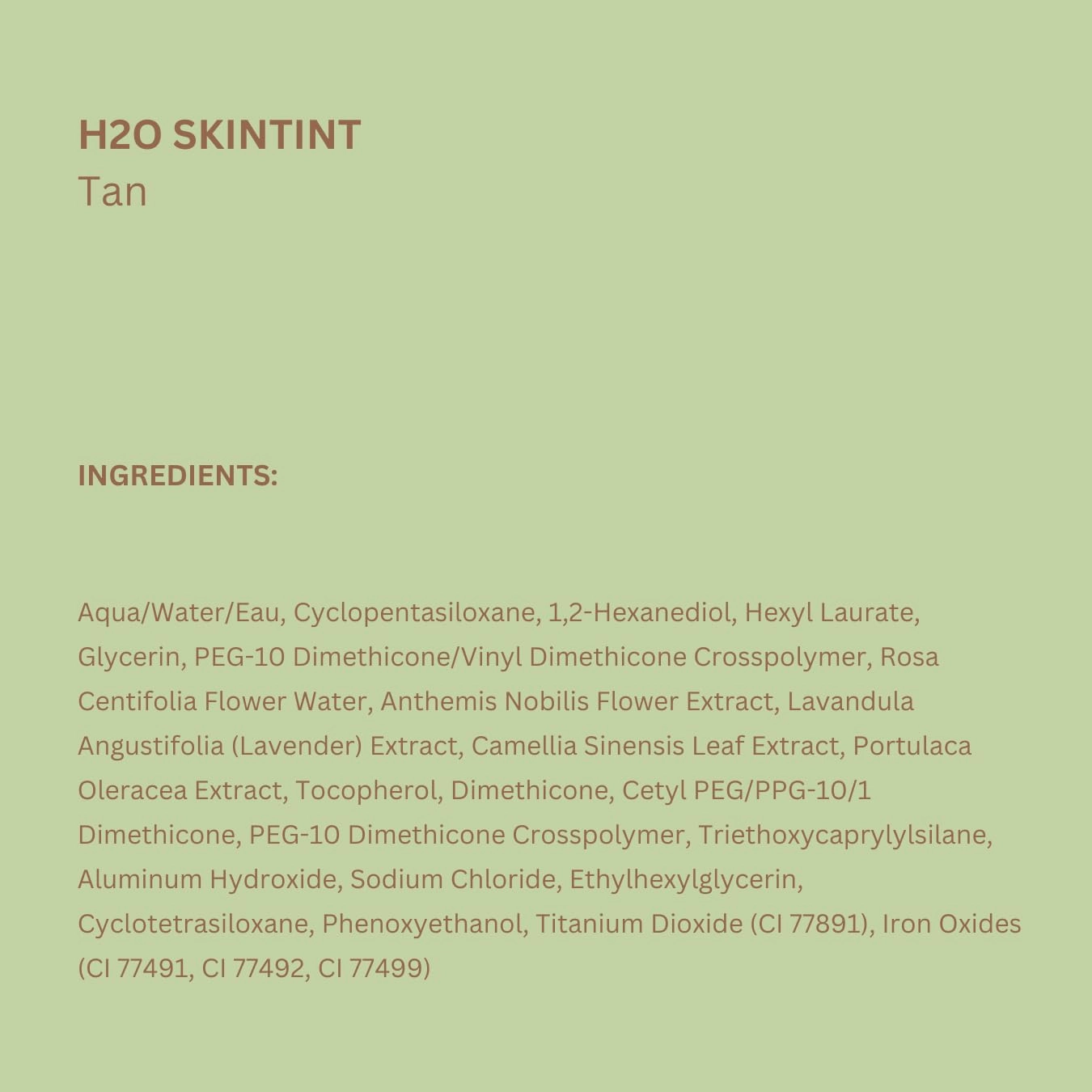 Pixi Beauty H2O SkinTint Tinted Face Gel, 1.2 fl oz / 35 ml, Tan