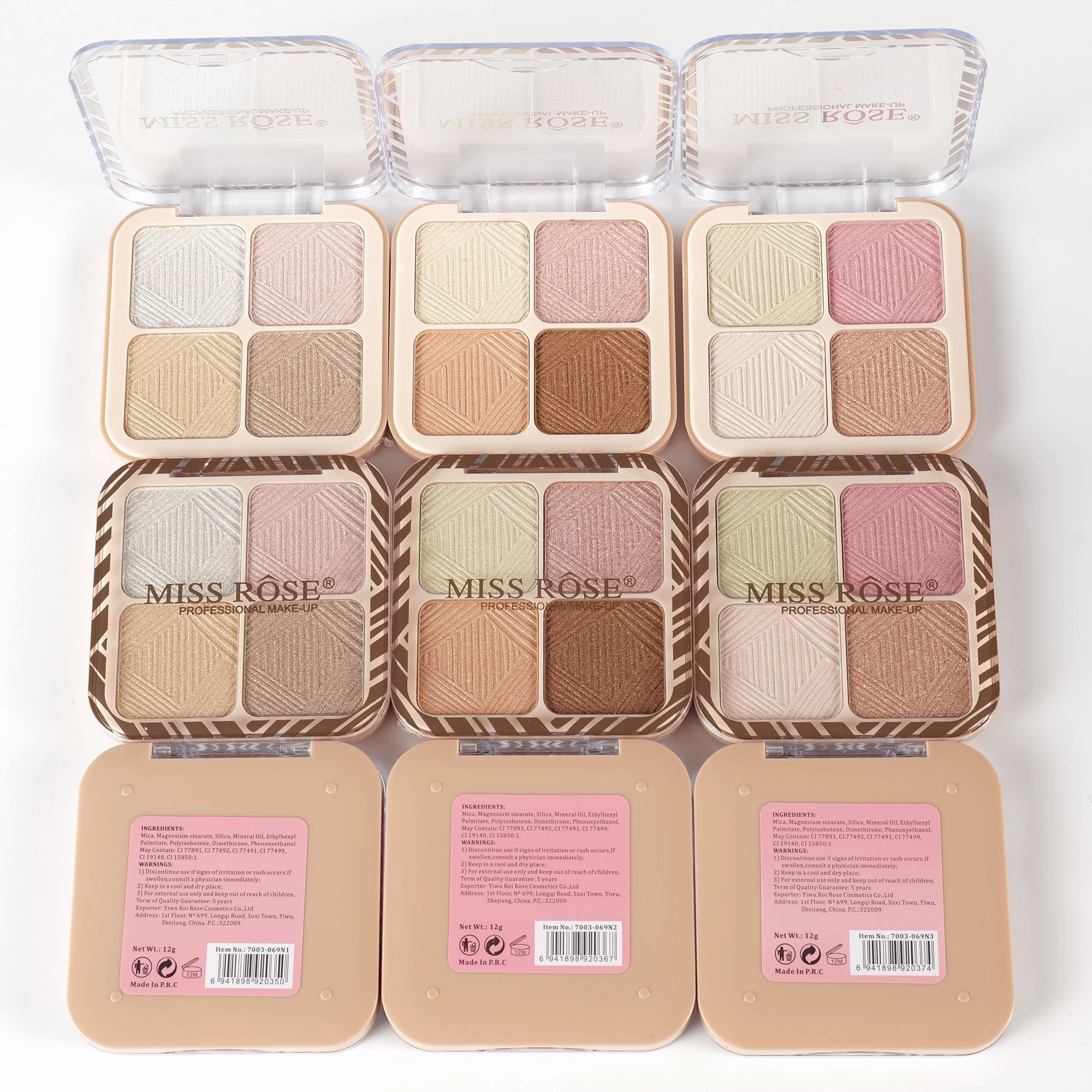 Popular pick Luminous Palette Highlighter Comprehensive assistance 4-Color Glow Missrose