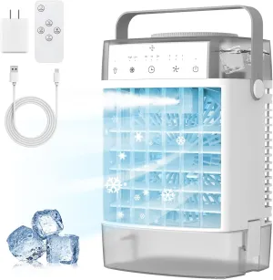 Portable Air Conditioners, 3-in-1 Portable AC Unit, Personal Mini Air Conditioner With 1000ml Water Tank, 2/4/6H Timer, USB Charging Small Cooling Fan(Include 5V 2A Adapter) For Office