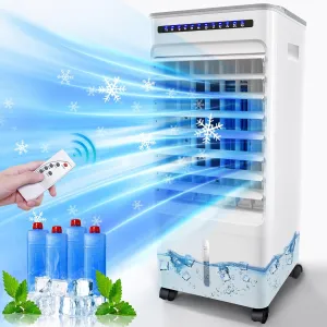 Portable Air Conditioners, Evaporative Swamp Cooler AC No Window No Exhaust, 4-in-1 Indoor Air Conditioner for Bedroom No Windows Needed, Ductless Ventless Stand Up Air Conditioner for Room