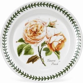 Portmeirion Botanic 8.5" Salad Plate | Tamora Peach Motif | Fine Earthenware | Chip Resistant Glaze | Dishwasher, Warm Oven, Microwave, and Freezer Safe | Made in England
