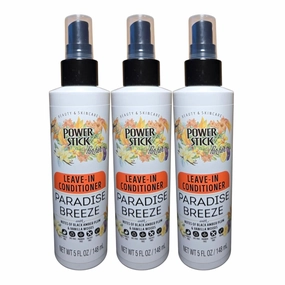 Power Stick LEAVE-IN CONDITIONER PARADISE BREEZE with Notes of Black Amber Plum & Vanilla Woods- 5 FL OZ | Fights Frizz | Detangles | Protects from Heat (3 PK)