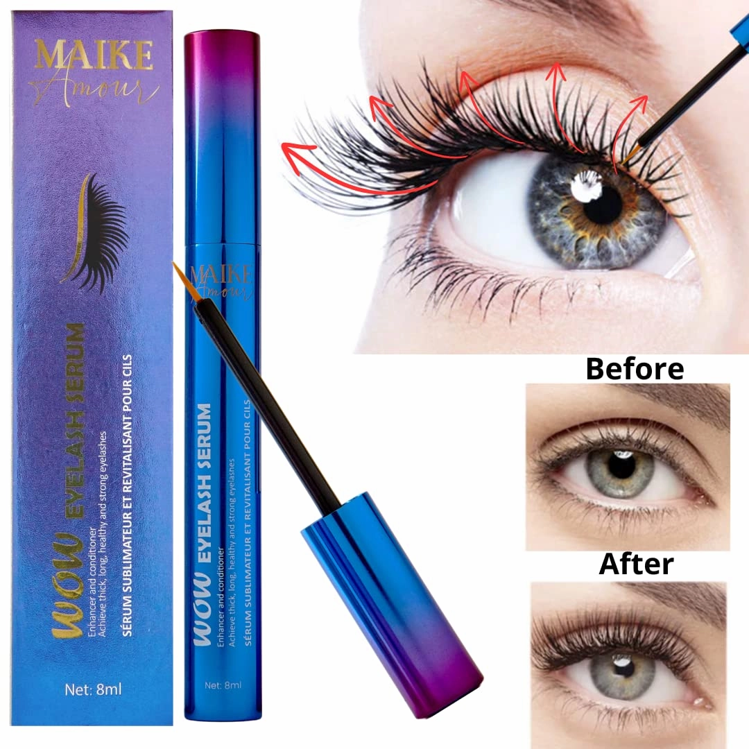 Premium Eyelash Growth Serum. Achieves thicker, longer, healthier and eyelashes and eyebrows. Eyelash enhancing serum for fuller lashes and brows. (8 mL)