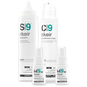 Professional Hair Repair Bundle (Hair Repair Treatment 1.01 fl oz x 2, Shampoo 13.53 fl oz and Conditioner-Mask 6.76 fl oz) by NAPURA