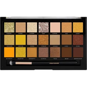Profusion Cosmetics 21 Shades Gold Rush Eyeshadow Palette and Pro Series Brush for Flawless Eye Look, Get Attractive and Stunning Eye Look with Premium Makeup Kit