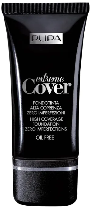 PUPA Milano Extreme Cover Foundation SPF 15 - High Coverage, Zero Imperfections - Color Correcting Formula For Skin Spots - Highly-Pigmented Texture - Floral Fragrance - 020 Fair Beige - 1.01 Oz