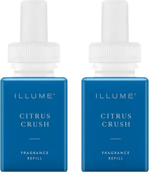 Pura & Illume Home Scent Refill - Smart Home Air Diffuser - Up to 120-Hours of Luxury Fragrance per Refill - Household Essential - Clean & Safe Diffuser Fragrance - 2 Pack, Citrus Crush