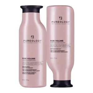 Pureology Pure Volume Shampoo and Conditioner Set - For Flat, Fine and Color-Treated Hair, Sulfate-Free