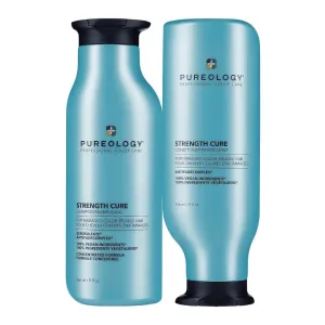Pureology Strength Cure Strengthening Shampoo & Conditioner Set - For Damaged, Color Treated Hair