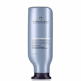 Pureology Strength Cure Blonde Purple Conditioner - For Blonde & Lightened Color-Treated Hair, Strengthens Hair & Fights Brass, Sulfate-Free & Vegan