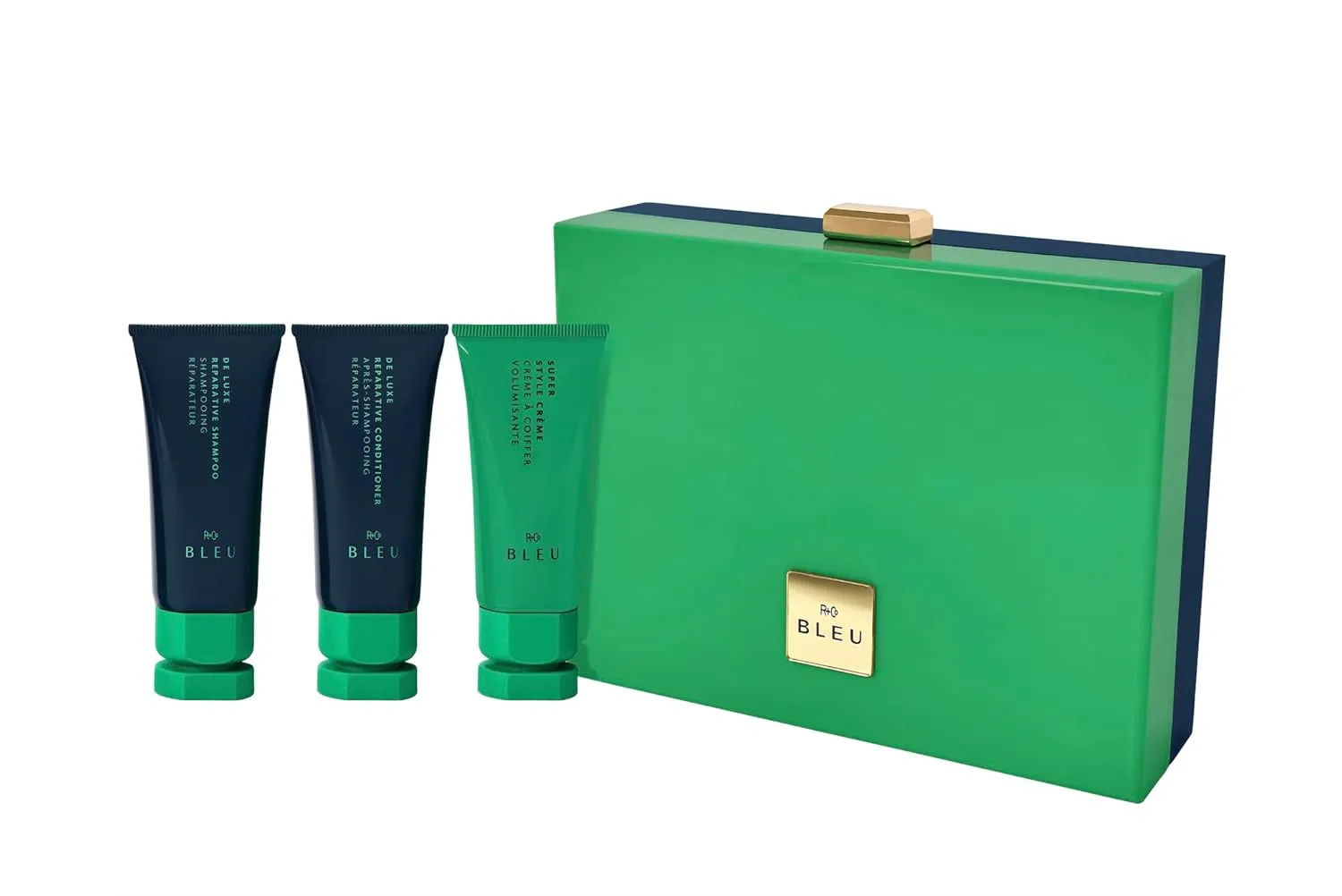 R Co BLEU Repair   Moisture Trial Set | Limited Edition | Travel Size Shampoo, Conditioner & Repair Mask | Strengthens, Hydrates, and Revives Damaged or Color-Treated Hair