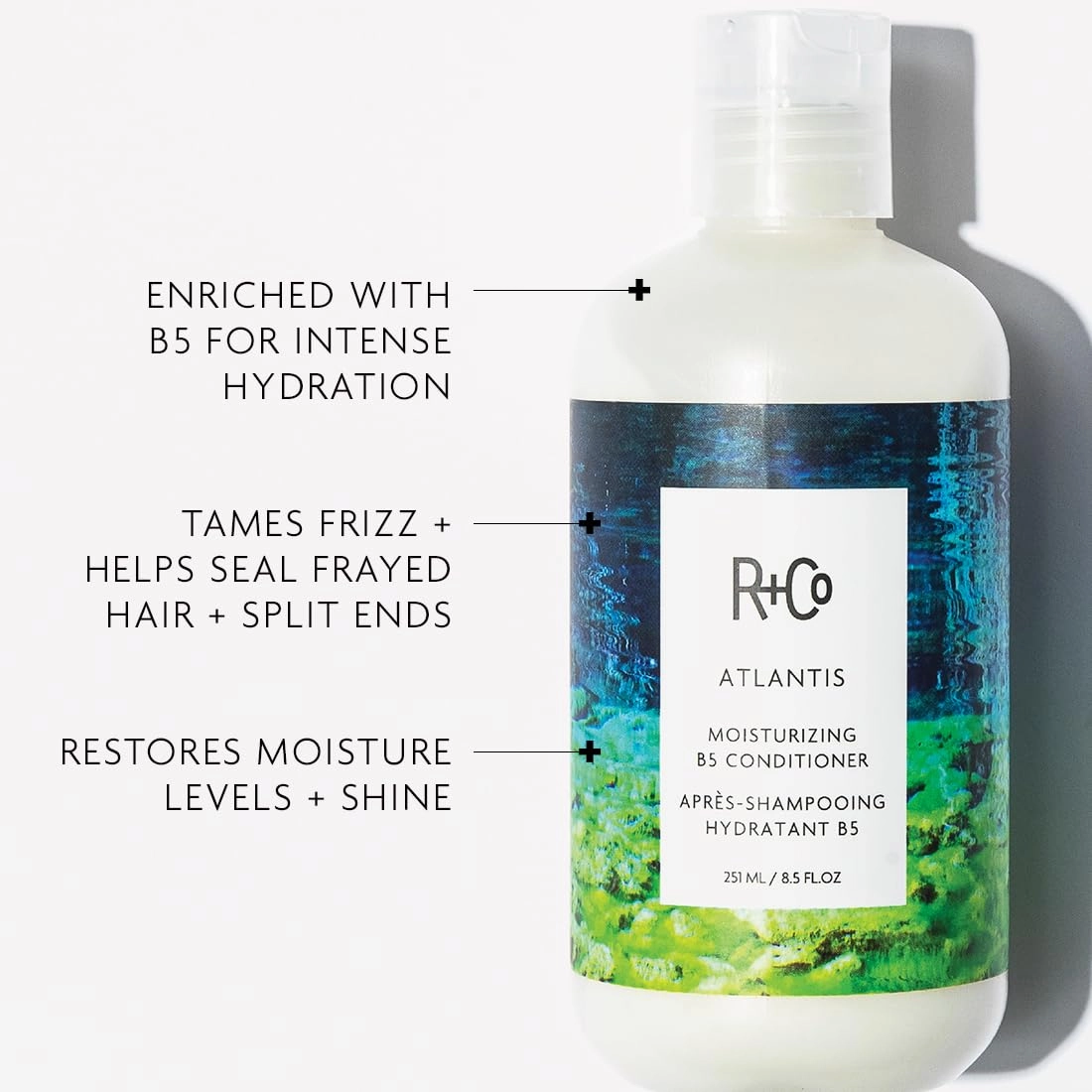R Co Atlantis Moisturizing B5 Conditioner | Hydrating & Nourishing Conditioner for Dry, Damaged Hair | Restores Moisture, Softens & Adds Shine | Vegan, Sulfate-Free & Color-Safe