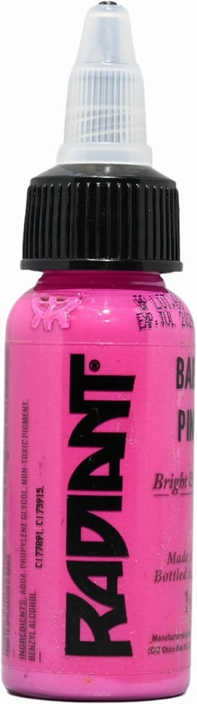 Radiant Colors Baby Pink Tattoo Ink 1oz Bold Pigment Professional Quality Smooth Flow Long Lasting Formula