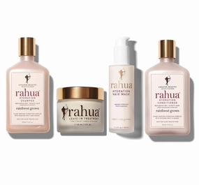 Rahua Ultimate Hydration Power Set Hydration Shampoo 9.3 Fl Oz, Hydration Conditioner 9.3 Fl Oz, Leave-in Treatment 2 Fl Oz Hydration Hair Mask 4 Fl Oz.
